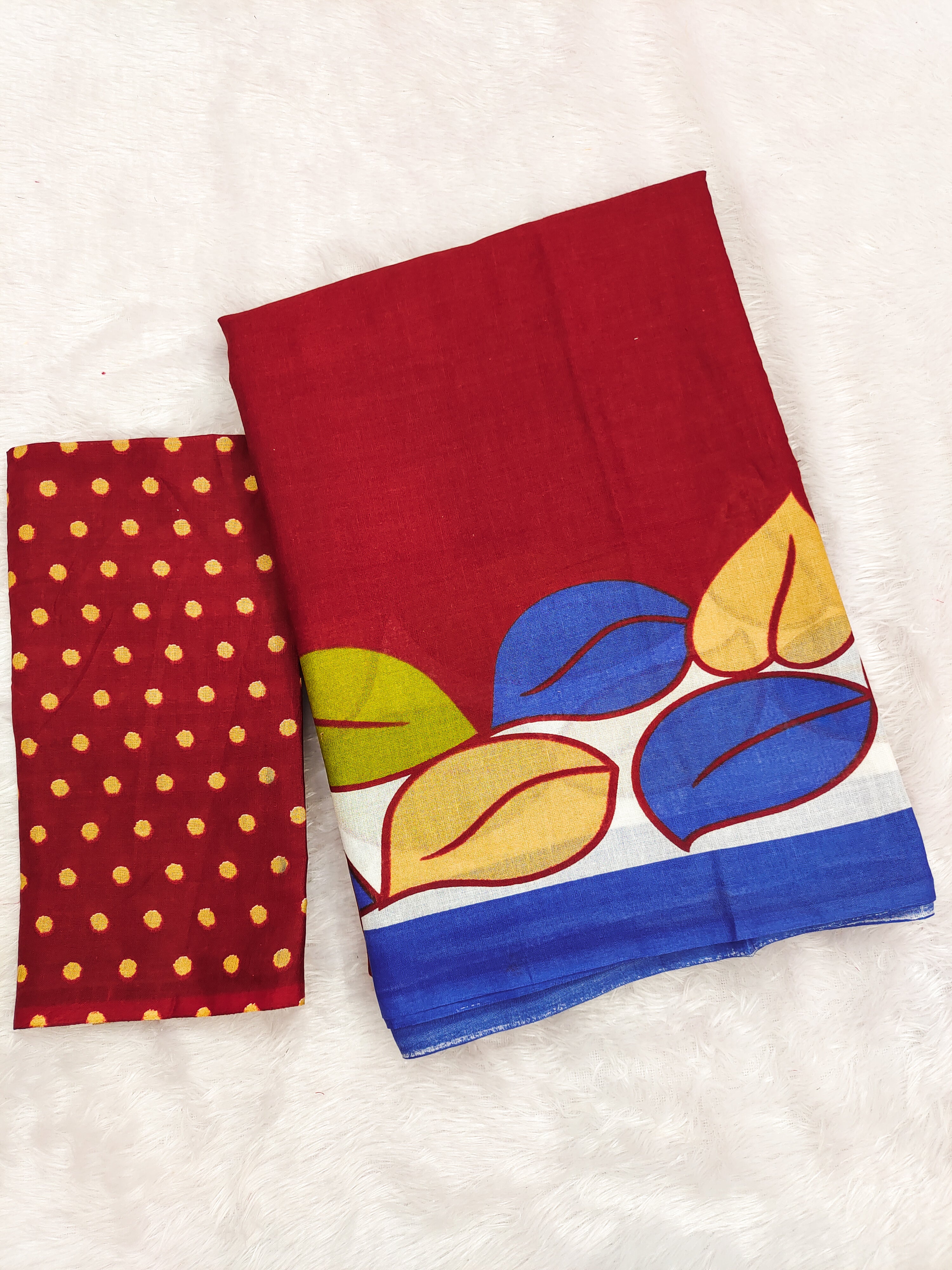 RAMYA PURE MULMUL MADHUBANI HAND BLOCK PRINTD RED SAREE