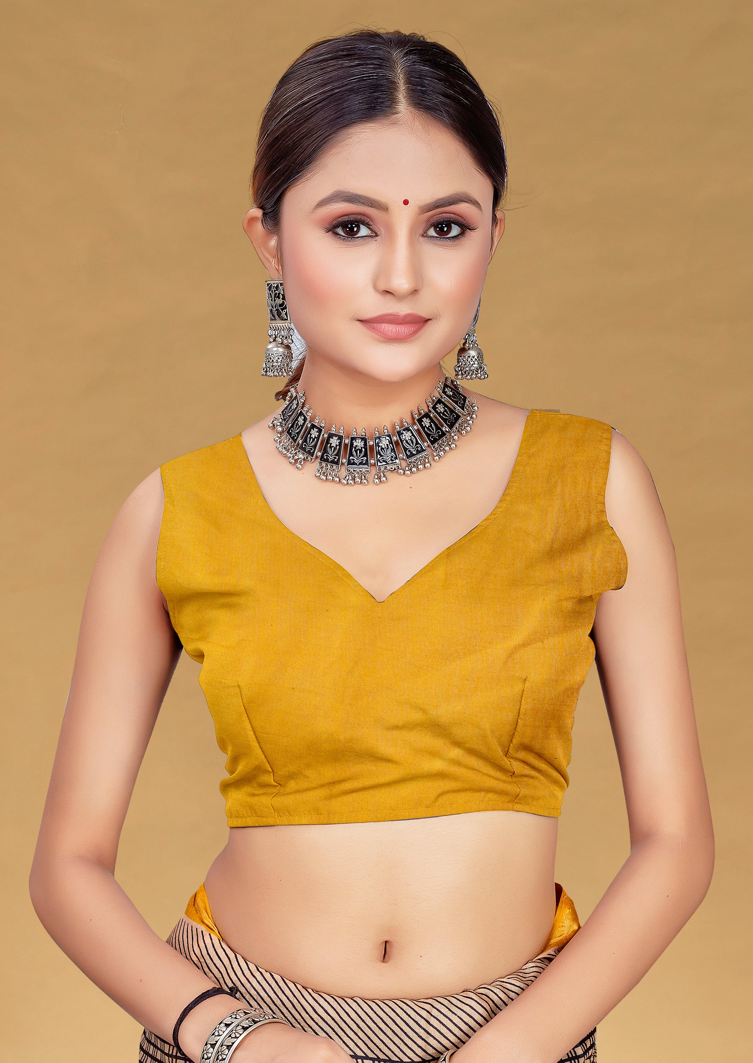 SUDHA BAGRU BLOCK PRINT SOFT MASLIN COTTON ZARI GOLDEN BORDER BEAGE SAREE