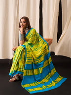 AAGMAN MULMUL PURE COTTON YELLOW SAREE