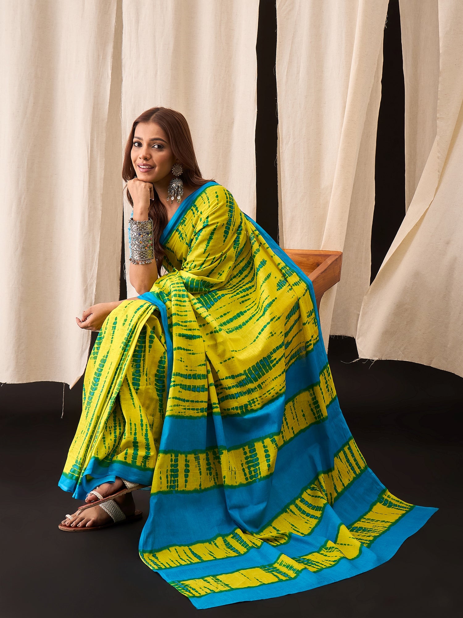 AAGMAN MULMUL PURE COTTON YELLOW SAREE