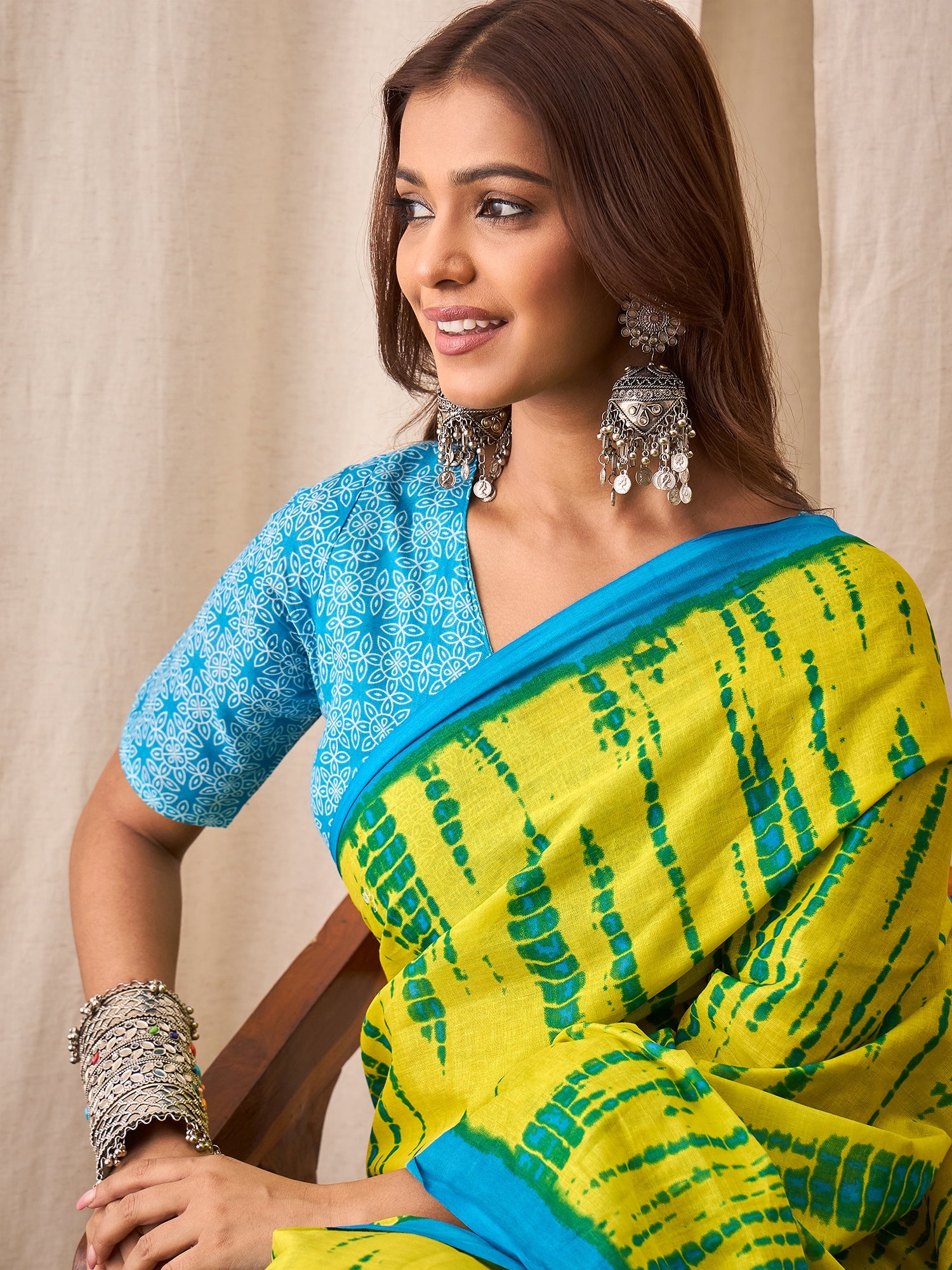 AAGMAN MULMUL PURE COTTON YELLOW SAREE
