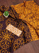 AARICA PURE MULMUL COTTON BATIK STYLE HAND BLOCK PRINTD BROWN SAREE