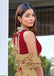 AKRUTI PURE MULMUL COTTON FLORAL STYLE HAND BLOCK PRINTD BEIGE WITH MAROON SAREE
