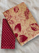 AKRUTI PURE MULMUL COTTON FLORAL STYLE HAND BLOCK PRINTD BEIGE WITH MAROON SAREE