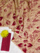 AKRUTI PURE MULMUL COTTON FLORAL STYLE HAND BLOCK PRINTD BEIGE WITH MAROON SAREE