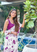 AKRUTI PURE MULMUL COTTON FLORAL STYLE HAND BLOCK PRINTD WHITE AND PURPLE SAREE