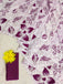 AKRUTI PURE MULMUL COTTON FLORAL STYLE HAND BLOCK PRINTD WHITE AND PURPLE SAREE