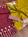 ANAYA PURE COTTON FANCY HAND BLOCK PRINT MAROON SAREE