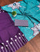 ANAYA PURE COTTON FANCY HAND BLOCK PRINT PURPLE SAREE