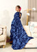 ANUPAMAA PURE MULMUL COTTON HAND BLOCK PRINTD BLUE SAREE