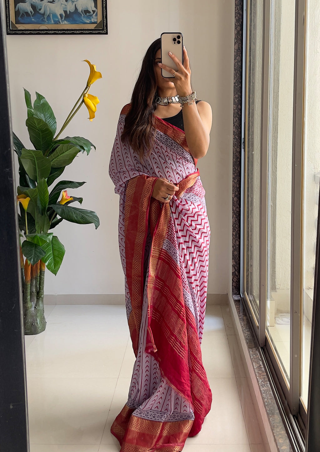 ASSAM SILK NATURAL CELLULOSE NYLON AND VISCOSE ZARI WEAVING GREY SAREE