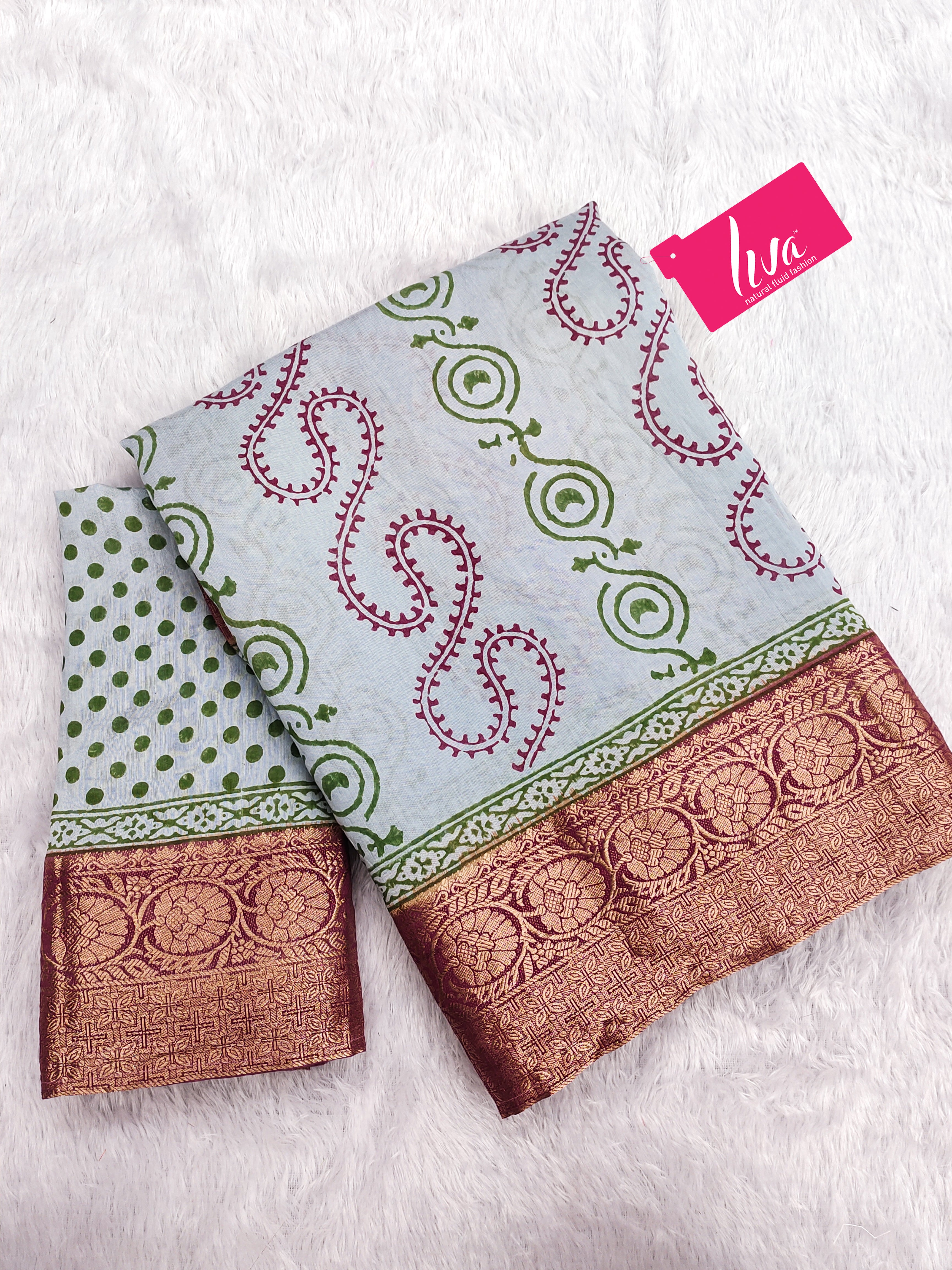 ASSAM SILK NATURAL CELLULOSE NYLON AND VISCOSE ZARI WEAVING SKY BLUE SAREE