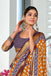 BASANTI PRIMUM PURE COTTON MULMUL BUTI HAND BLOCK PRINT WITH HEVAY ZARI BODAR GOLDEN SAREE