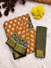 BASANTI PRIMUM PURE COTTON MULMUL BUTI HAND BLOCK PRINT WITH HEVAY ZARI BODAR GOLDEN SAREE