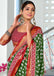 BASANTI PRIMUM PURE COTTON MULMUL BUTI HAND BLOCK PRINT WITH HEVAY ZARI BODAR GREEN SAREE