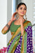 BASANTI PRIMUM PURE COTTON MULMUL BUTI HAND BLOCK PRINT WITH HEVAY ZARI BODAR PURPLE SAREE