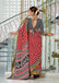 BASANTI PRIMUM PURE COTTON MULMUL BUTI HAND BLOCK PRINT WITH HEVAY ZARI BODAR RED SAREE