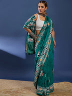 BATIK4 MODAL VISCOSE BLAND WITH MUSTRISE COTTON SOFT SILK SAREE