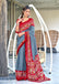 HAND BATIK PRINT MULMUL COTTON GREY SAREE