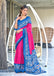 HAND BATIK PRINT MULMUL COTTON PINK SAREE