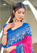 HAND BATIK PRINT MULMUL COTTON PINK SAREE