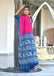 HAND BATIK PRINT MULMUL COTTON PINK SAREE