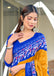 HAND BATIK PRINT MULMUL COTTON YELLOW SAREE