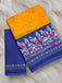HAND BATIK PRINT MULMUL COTTON YELLOW SAREE