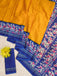 HAND BATIK PRINT MULMUL COTTON YELLOW SAREE