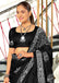 BATIK SESSION MULMUL COTTON HAND BATIK BLOCK PRINT BLACK SAREE