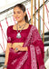 BATIK SESSION MULMUL COTTON HAND BATIK BLOCK PRINT DARK PINK SAREE