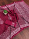 BATIK SESSION MULMUL COTTON HAND BATIK BLOCK PRINT DARK PINK SAREE