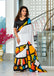BELLA PURE COTTON FANCY BAGRU BLOCK PRINT WHITE AND BLACK SAREE