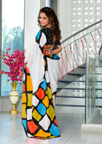 BELLA PURE COTTON FANCY BAGRU BLOCK PRINT WHITE AND BLACK SAREE