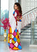 BELLA PURE COTTON FANCY BAGRU BLOCK PRINT WHITE AND MAROON SAREE