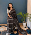 BLACK KRACKJACK PURE SOFT COTTON  FANCY BAGRU PRINT BLACK SAREE