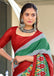 BLOOMING IKKAT HAND PRINT MULMUL COTTON GREEN SAREE