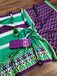 BLOOMING IKKAT HAND PRINT MULMUL COTTON PURPLE SAREE
