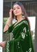 BATIK BUTTERFLY HAND BLOCK MULMUL COTTON GREEN SAREE