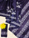 BATIK BUTTERFLY HAND BLOCK MULMUL COTTON NEVY BLUE SAREE