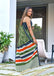 CARTOON HAND BLOCK MULMUL COTTON OLIVE GREEN SAREE