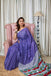 POLKA DOTS INDIAN STYLE PRINTD MULMUL COTTON BLUE SAREE