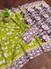 CHIRALA PURE MUL COTTON TRADITIONAL KALMKARI HAND BLOCK  PRINT GREEN SAREE