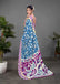 CHIRALA PURE MUL COTTON TRADITIONAL KALMKARI HAND BLOCK  PRINT BLUE SAREE