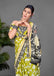 CHIRALA PURE MUL COTTON TRADITIONAL KALMKARI HAND BLOCK  PRINT GREEN SAREE