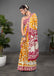 CHIRALA PURE MUL COTTON TRADITIONAL KALMKARI HAND BLOCK  PRINT MUSTARD SAREE
