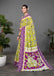 CHIRALA PURE MUL COTTON TRADITIONAL KALMKARI HAND BLOCK  PRINT GREEN SAREE