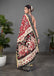 CHIRALA PURE MUL COTTON TRADITIONAL KALMKARI HAND BLOCK  PRINT MAROON SAREE