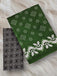 CHURI HAND BLOCK PRINT MULMUL COTTON GREEN SAREE
