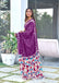 CHURI HAND BLOCK PRINT MULMUL COTTON PURPLE SAREE
